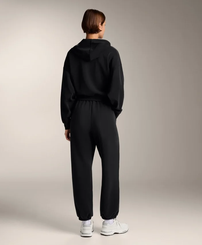 Sudadera con capucha de corte recto y modal cepillado Sudadera con capucha de corte recto y modal cepillado