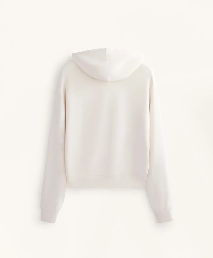 Sudadera con capucha de corte recto y modal cepillado Sudadera con capucha de corte recto y modal cepillado