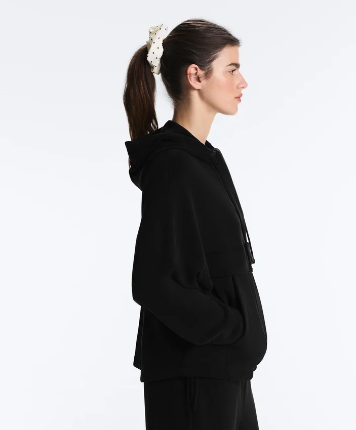 Sudadera con cremallera de modal Soft Touch de tacto suave Sudadera con cremallera de modal Soft Touch de tacto suave