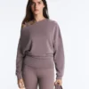 Sudadera con cuello asimétrico, cintura ajustable y modal Soft Touch Sudadera con cuello asimétrico, cintura ajustable y modal Soft Touch