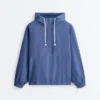 Sudadera con media cremallera, bolsillo delantero, mezcla de lyocell y 24 % de lino