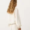Sudadera con media cremallera, bolsillo delantero, mezcla de lyocell y 24 % de lino