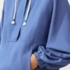 Sudadera con media cremallera, bolsillo delantero, mezcla de lyocell y 24 % de lino