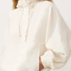 Sudadera con media cremallera, bolsillo delantero, mezcla de lyocell y 24 % de lino
