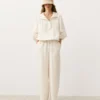 Pantalones rectos de mezcla de lyocell y 24 % de lino Pantalones rectos de mezcla de lyocell y 24 % de lino