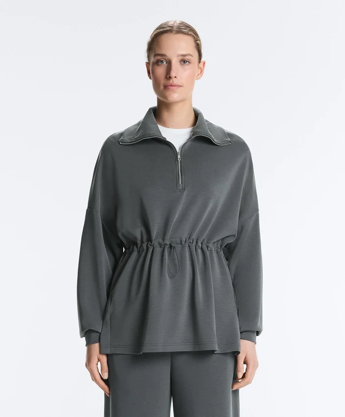 Sudadera con media cremallera y modal Soft Touch Sudadera con media cremallera y modal Soft Touch