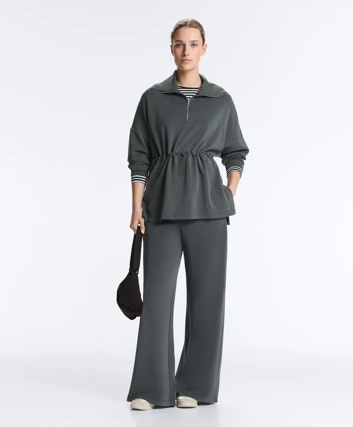 Sudadera con media cremallera y modal Soft Touch Sudadera con media cremallera y modal Soft Touch