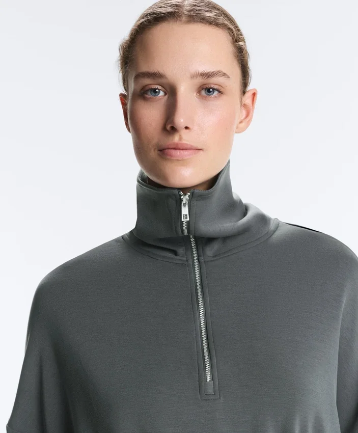 Sudadera con media cremallera y modal Soft Touch Sudadera con media cremallera y modal Soft Touch