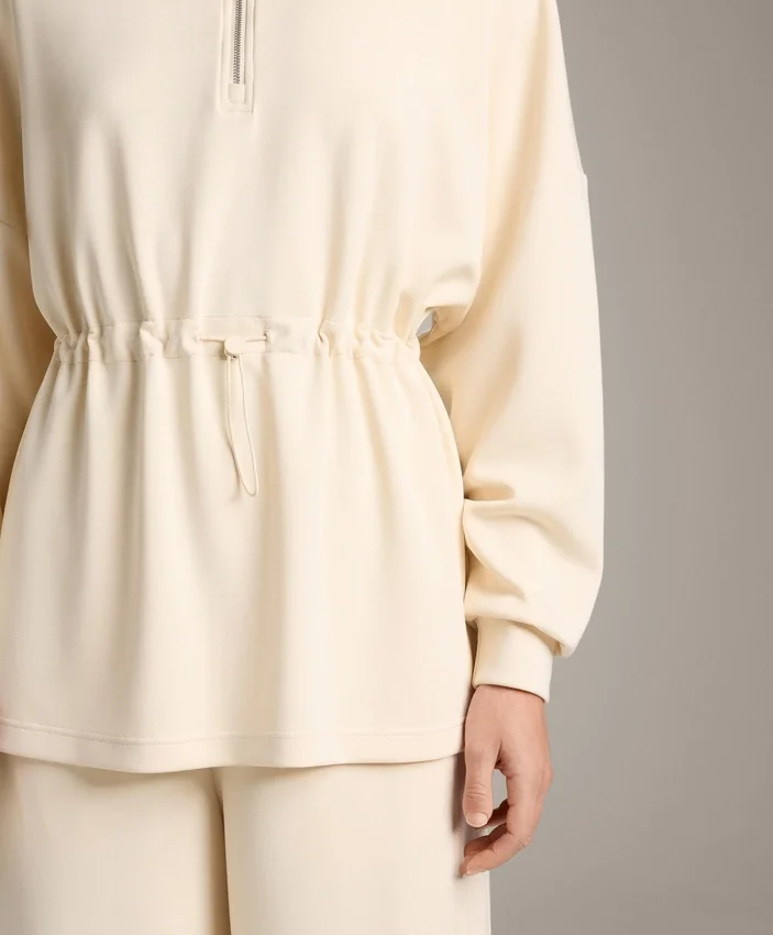 Sudadera con media cremallera y modal Soft Touch Sudadera con media cremallera y modal Soft Touch
