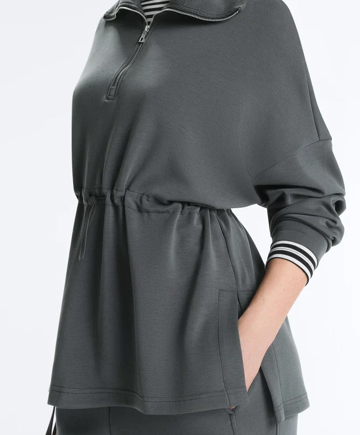 Sudadera con media cremallera y modal Soft Touch Sudadera con media cremallera y modal Soft Touch