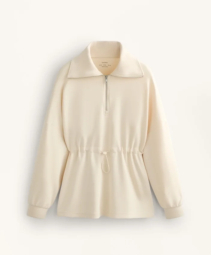Sudadera con media cremallera y modal Soft Touch Sudadera con media cremallera y modal Soft Touch
