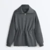 Sudadera con media cremallera y modal Soft Touch Sudadera con media cremallera y modal Soft Touch