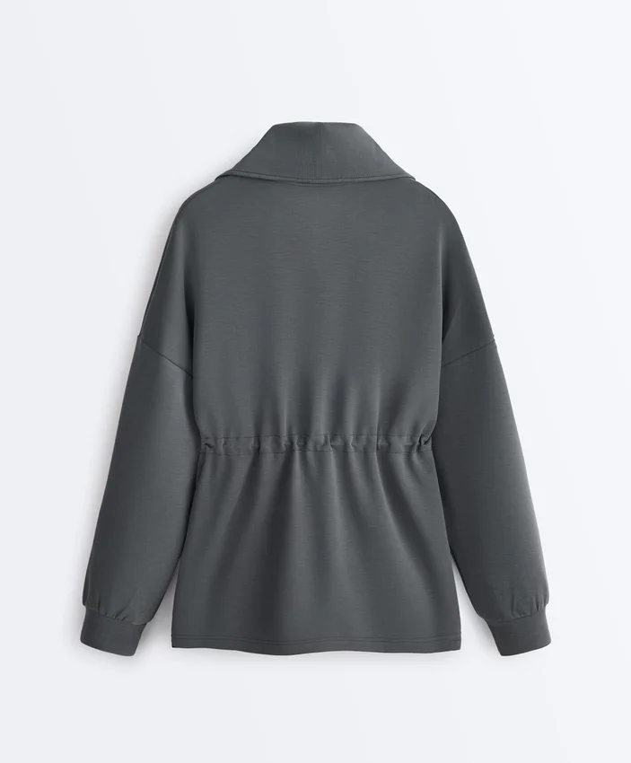 Sudadera con media cremallera y modal Soft Touch Sudadera con media cremallera y modal Soft Touch
