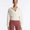 Sudadera cruzada con cuello polo y modal Soft Touch