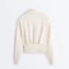 Sudadera cruzada con cuello polo y modal Soft Touch