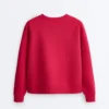 Sudadera de cuello redondo de algodón piqué Sudadera de cuello redondo de algodón piqué