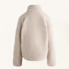 Sudadera de imitación de chaquetas de piel de oveja con bolsillo delantero
