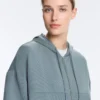 Sudadera de modal Soft Touch con cremallera y cuello acanalado