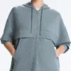 Sudadera de modal Soft Touch con cremallera y cuello acanalado