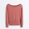 Sudadera de modal Soft Touch con cuello barco Sudadera de modal Soft Touch con cuello barco