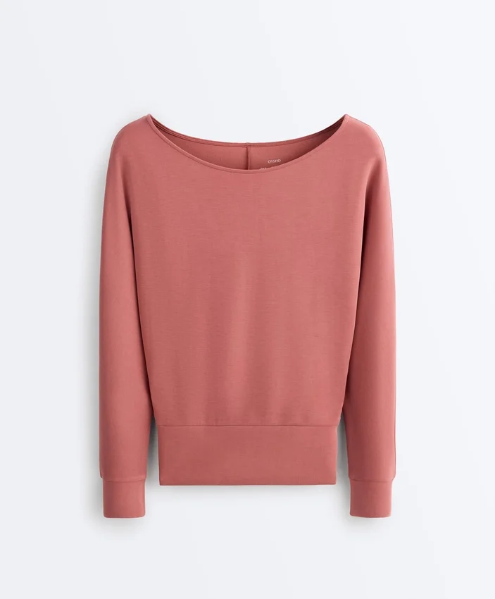 Sudadera de modal Soft Touch con cuello barco Sudadera de modal Soft Touch con cuello barco