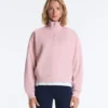 Sudadera de piqué con cuello alto y cremallera, con algodón Sudadera de piqué con cuello alto y cremallera, con algodón