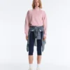 Sudadera de piqué con cuello alto y cremallera, con algodón Sudadera de piqué con cuello alto y cremallera, con algodón