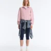 Sudadera de piqué con cuello alto y cremallera, con algodón Sudadera de piqué con cuello alto y cremallera, con algodón