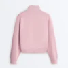 Sudadera de piqué con cuello alto y cremallera, con algodón Sudadera de piqué con cuello alto y cremallera, con algodón