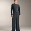 Sudadera de rayas asimétricas con modal Sudadera de rayas asimétricas con modal