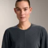 Sudadera de rayas asimétricas con modal Sudadera de rayas asimétricas con modal