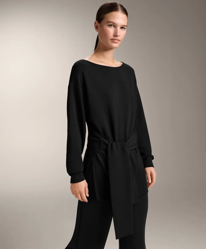 Sudadera larga de modal Soft Touch con detalle de nudo Sudadera larga de modal Soft Touch con detalle de nudo