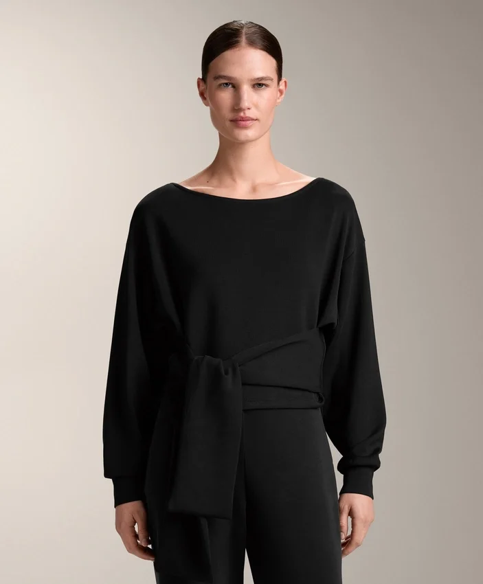 Sudadera Soft Touch anudada con modal Sudadera Soft Touch anudada con modal