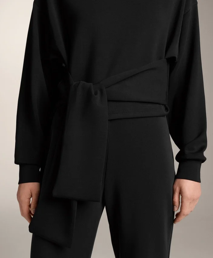 Sudadera Soft Touch anudada con modal Sudadera Soft Touch anudada con modal