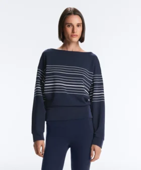 Sudadera Soft Touch con rayas marineras y modal