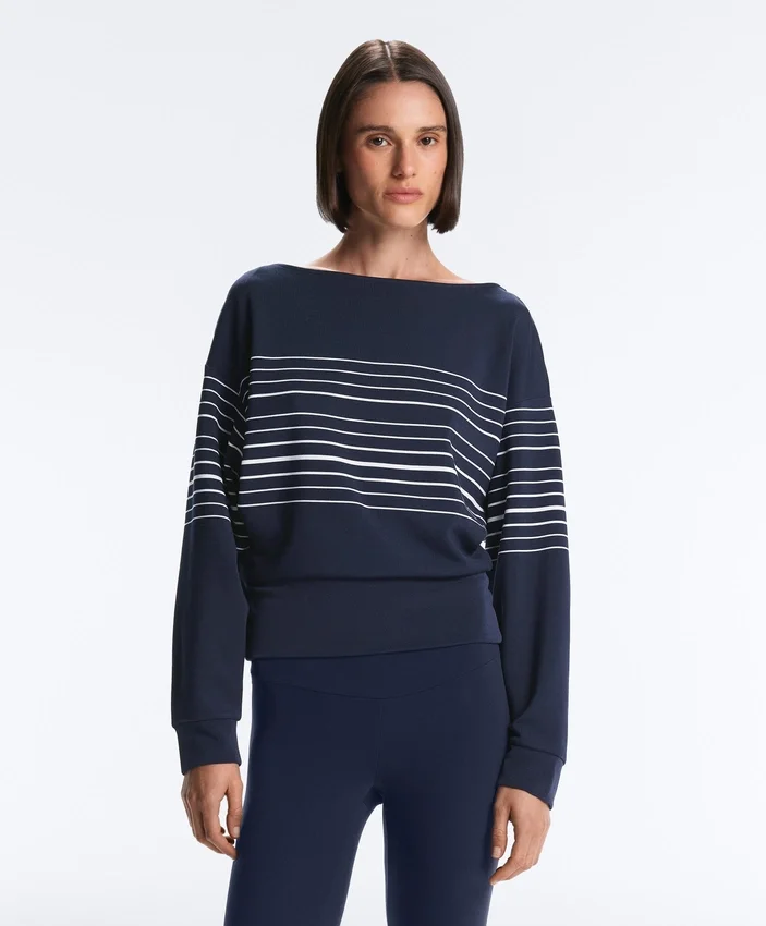 Sudadera Soft Touch con rayas marineras y modal Sudadera Soft Touch con rayas marineras y modal