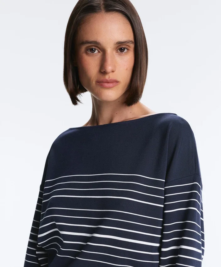 Sudadera Soft Touch con rayas marineras y modal Sudadera Soft Touch con rayas marineras y modal