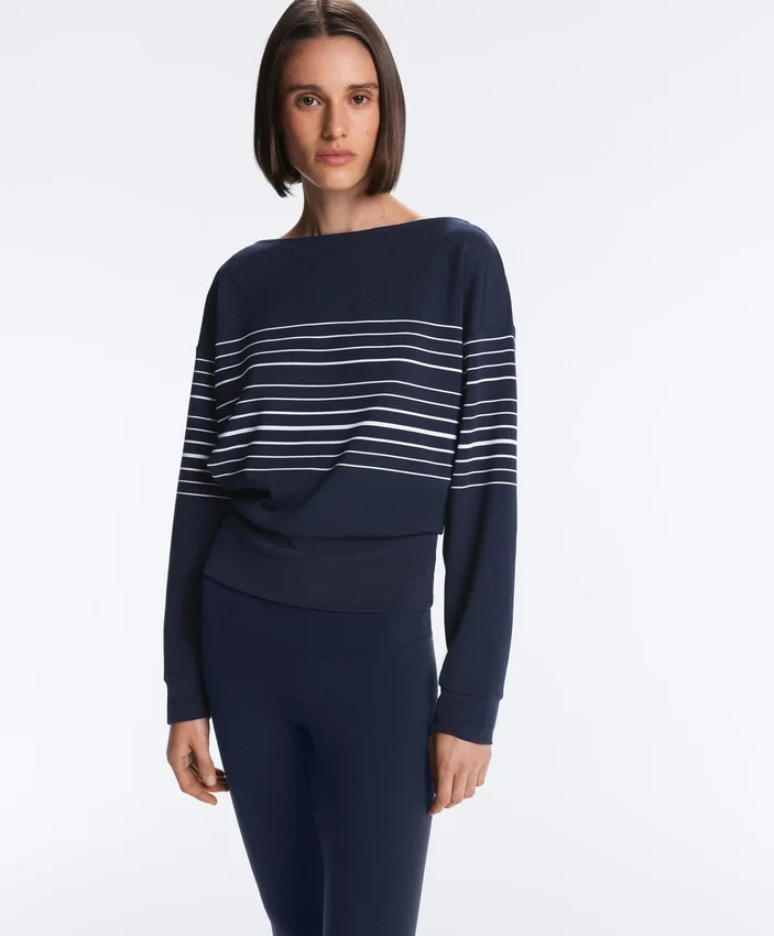 Sudadera Soft Touch con rayas marineras y modal Sudadera Soft Touch con rayas marineras y modal