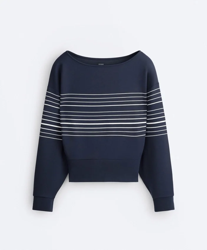 Sudadera Soft Touch con rayas marineras y modal Sudadera Soft Touch con rayas marineras y modal