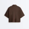 Sudadera utilitaria de manga corta con piqué de algodón Sudadera utilitaria de manga corta con piqué de algodón