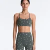 Sujetador deportivo Evermove de sujeción ligera con estampado floral