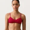 Top de bikini con textura de gofre Top de bikini con textura de gofre