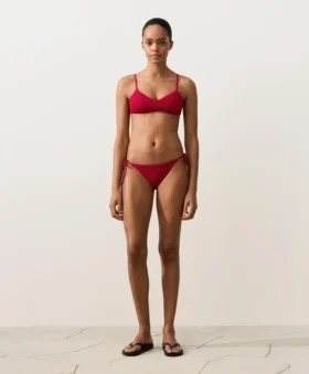 Top de bikini con textura de gofre