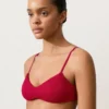 Top de bikini con textura de gofre Top de bikini con textura de gofre