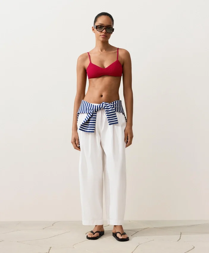 Top de bikini con textura de gofre Top de bikini con textura de gofre
