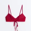 Top de bikini con textura de gofre Top de bikini con textura de gofre