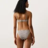 Top de bikini triangular a rayas