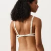 Top de bikini triangular con ribete en contraste