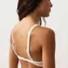 Top de bikini triangular con ribete en contraste