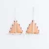 Top de bikini triangular de rayas de croché Top de bikini triangular de rayas de croché